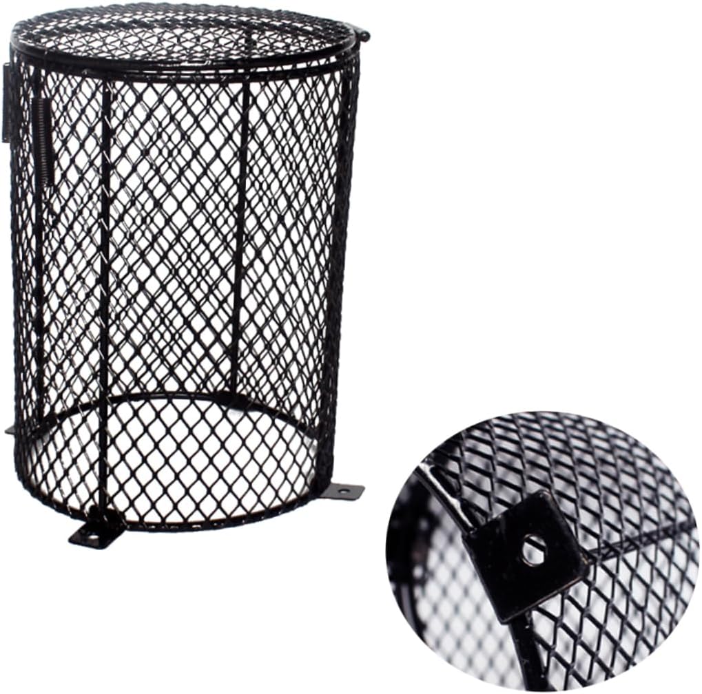 Pet Scald Lamp Shade Round Heating Guard for Reptiles Amphibians Poultry Easy Installation Protects from Burns Suitable for Day Night Use
