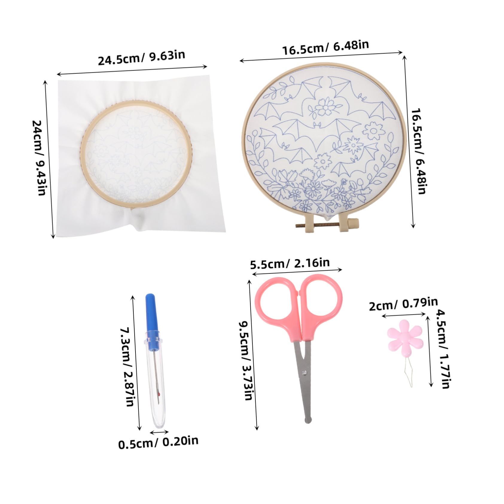 MUELODSIC Ornement De Broderie Kit De Broderie Débutant Kit D'aiguilles à Punch