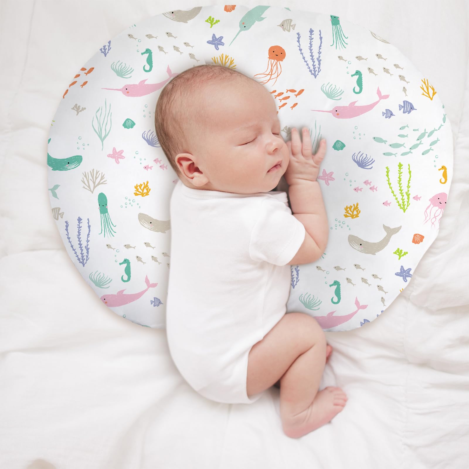 Little Grape Land 2 Pack Nursing Pillow Covers, Stretchy and Soft Nursing Cover for Breastfeeding Microfiber - Image 3
