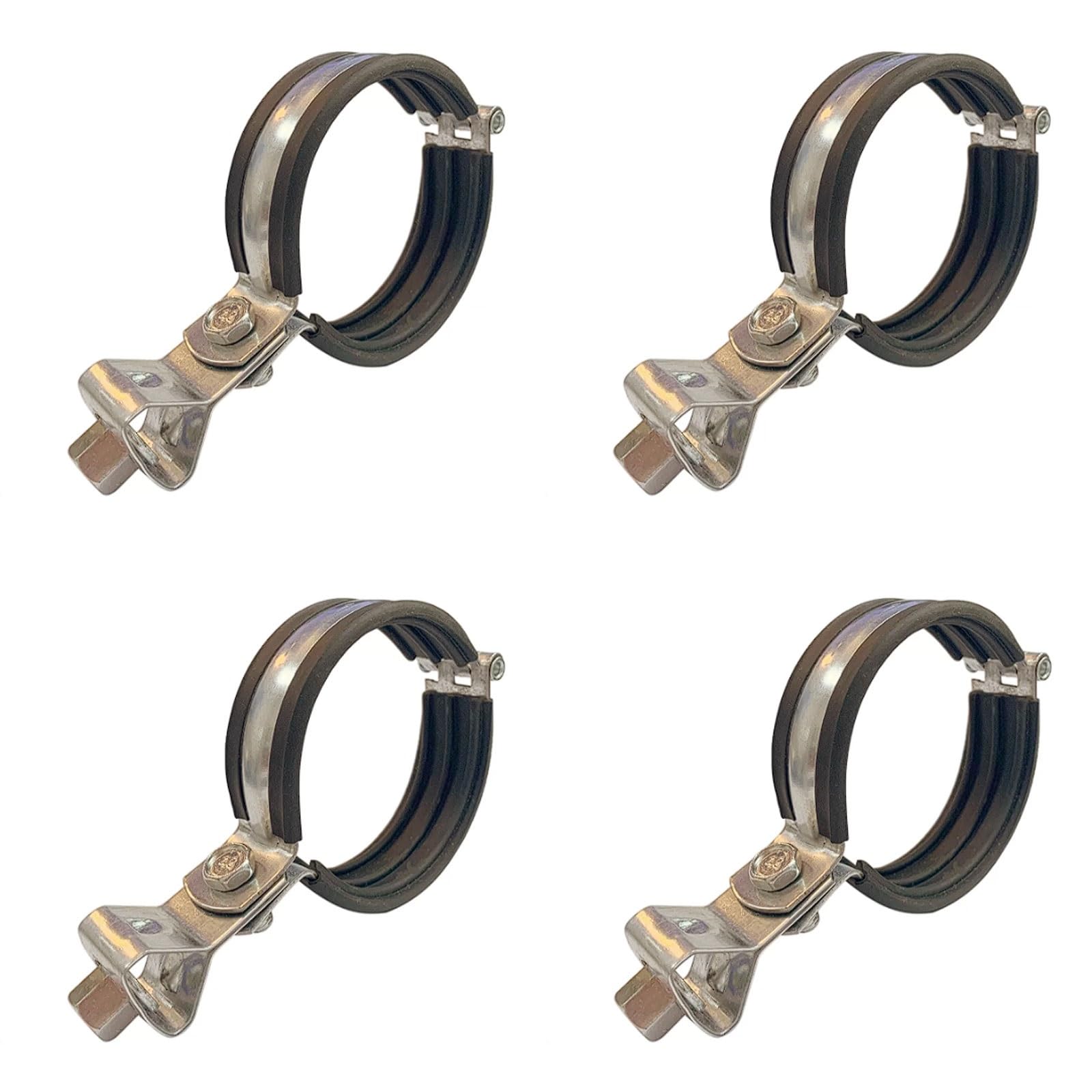 Esmen Uae One Color 4 Sets 304 Stainless Steel Lantern Clamps Thickened With M8 Lifting Head Rubber Pipe Clamps For Dn15-Dn300, Heavy-Duty Tube Fittings(Dn100)