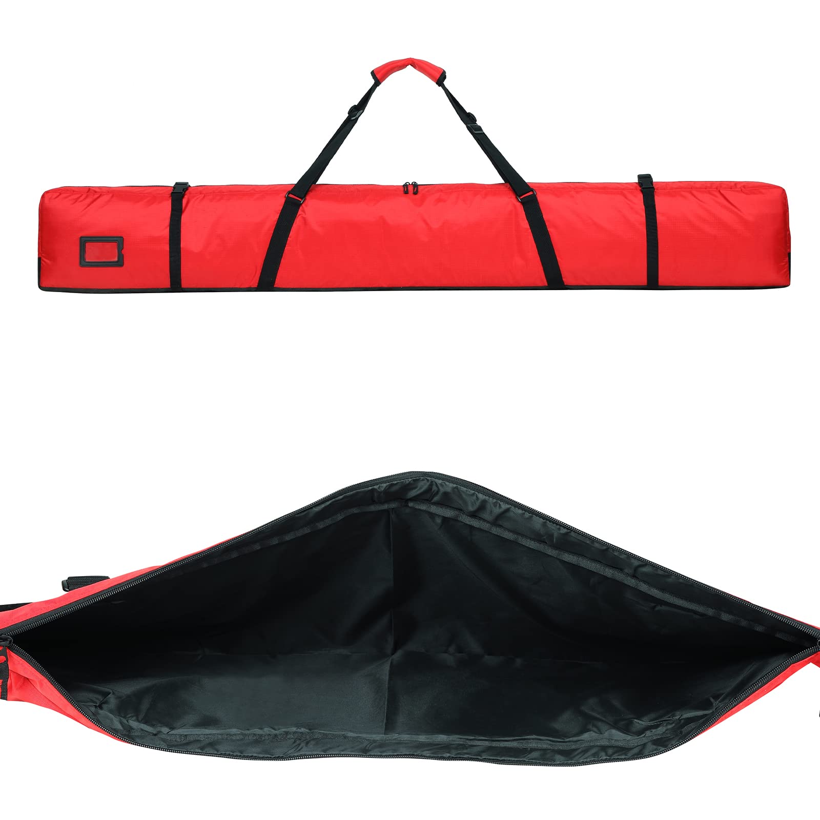 AUMTISC Bolsas para Kit de esquí Bolsa de Deportes de Invierno de Viaje Individual Acolchada para Transportar esquís Bolsillo para Equipo con asa Ajustable 170 185 cm