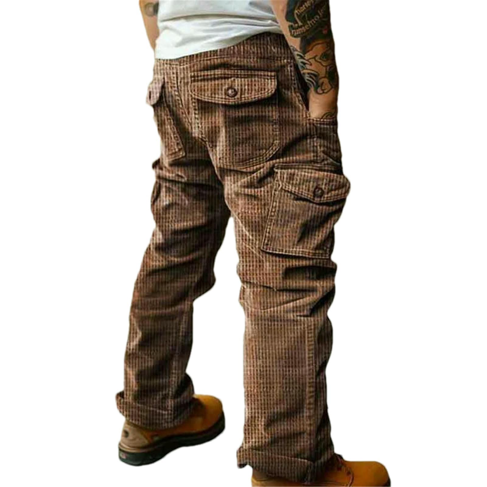 Pantaloni cargo dritti da uomo Primavera Estate Pantaloni Casual in velluto a coste Pantaloni da uomo per il tempo libero quotidiano Autunno Pantaloni