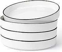 Vista 9 de famiware Nebula - Tazones de pasta para 4, juegos de ensaladas de 8.75 pulgadas, cuencos grandes y anchos para servir la cena, color marrón canela