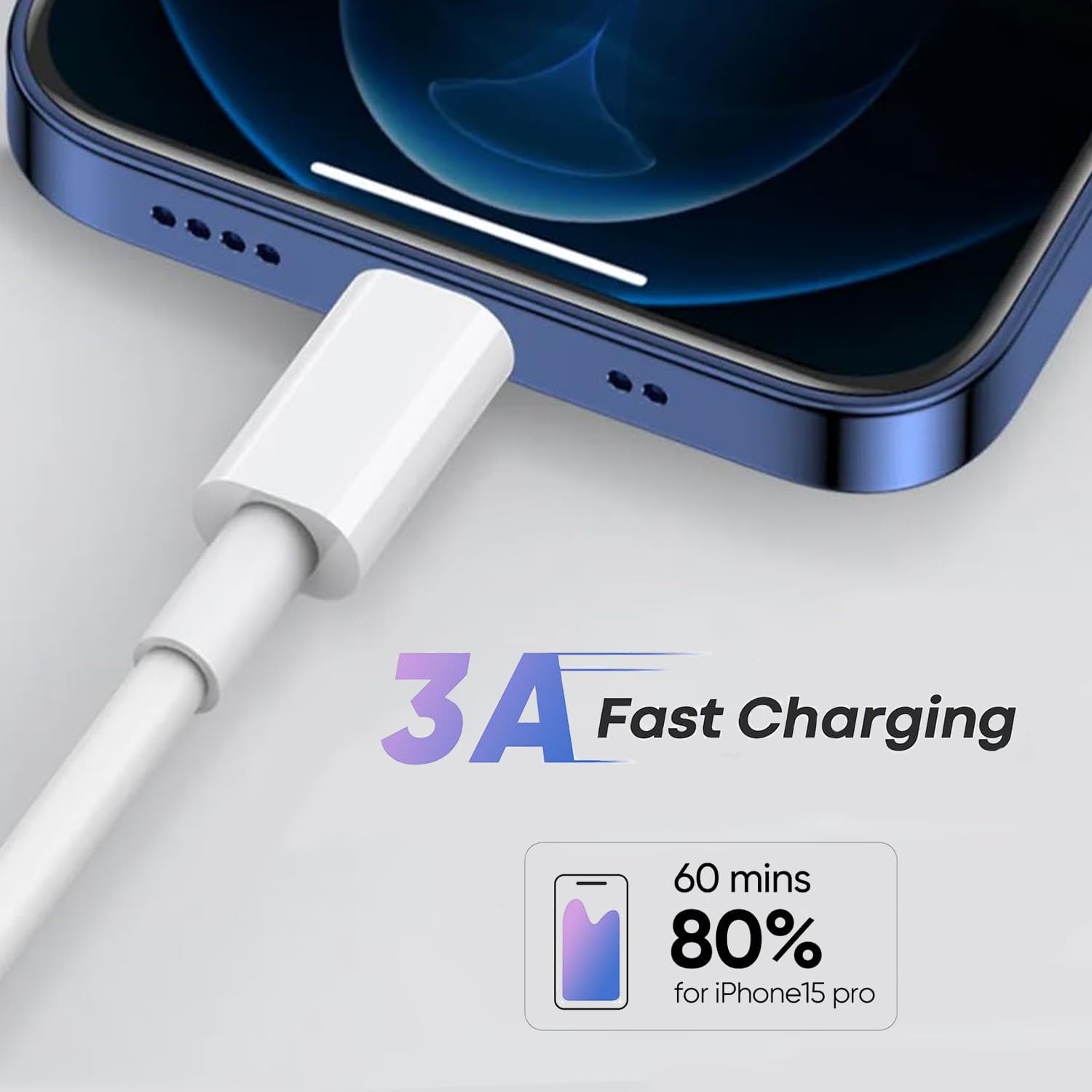 2-Pack USB A To USB C CarPlay Cable For IPhone 17/16/15 Series - 3A Fast Charging & Data Sync, 3FT