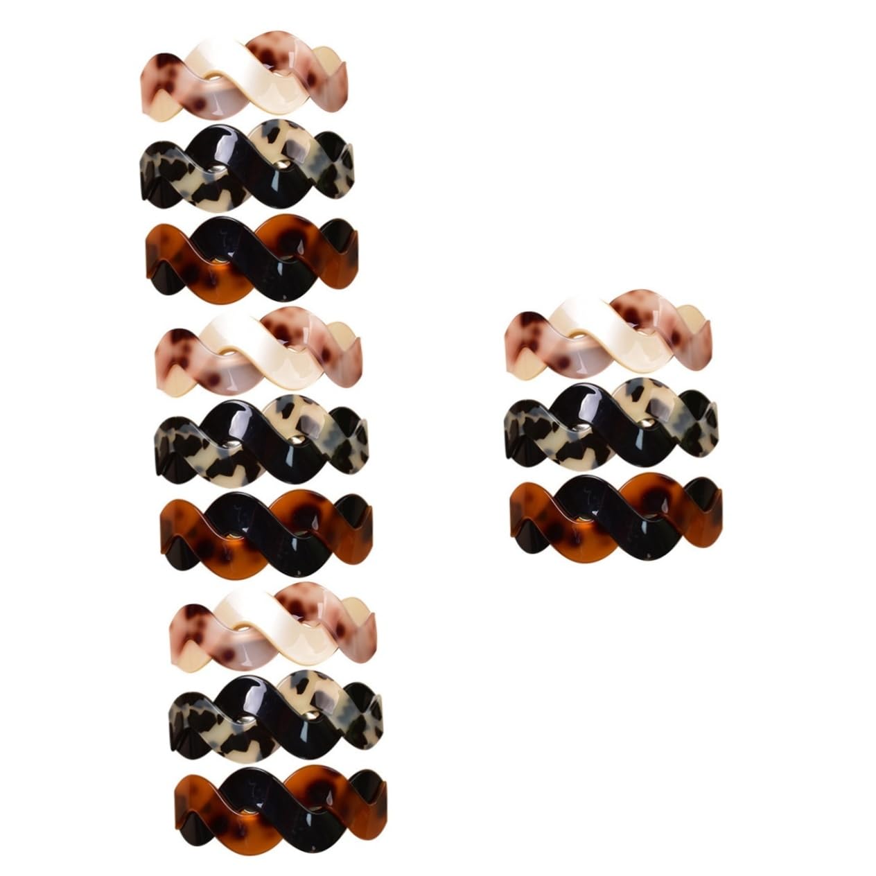 minkissy 12pezzi Fermagli Per Accessori Estetici Per Acconciature Per Code Di Cavallo e Chignon Facili Da Usare e Leggeri
