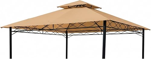 Garden Winds Cubierta superior de repuesto compatible con el cenador FDW de 10 x 10 pulgadas, color beige Riplock 350