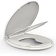 Toilet Seat Round, Toilet Seat with Toddler Seat Built in, Potty Training Toilet Seat Round Fits Both Adult and Child, with Soft Close, Easy Install and Clean - Fits Most Round Toilets Almond
