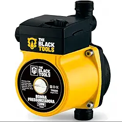 Bomba Pressurizadora TPS120 The Black Tools – 120W 110V/220V Compacta Silenciosa para Aumentar Pressão de Água em Chuveiros e Torneiras (220, Volts)