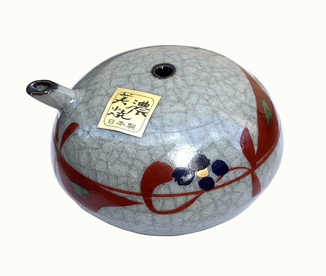 Amazon | 弘梅堂 書道 水滴「赤絵花 美濃焼」伝統的工芸品 | 墨・墨汁