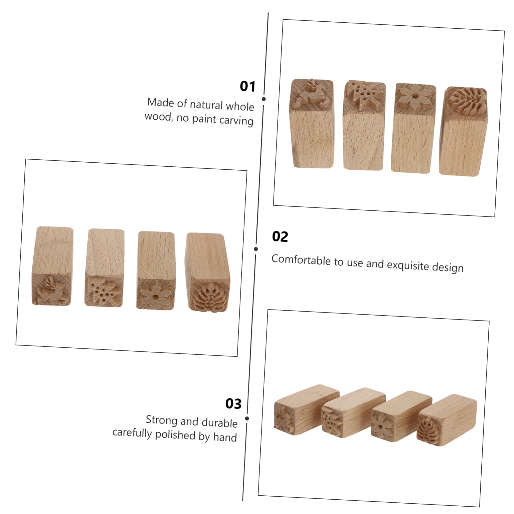 Amosfun 12 Piezas Sello De Pastelería Impresión De Galletas Sello De Galleta 3d Galleta De Arbol De Navidad Estampadora De Pan Sello De La Magdalena Sello De Molde Para Pastel De Haya