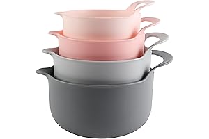 CWC Cook with Color: Non-Slip Mixing Bowls Set of 4 in Vibrant...