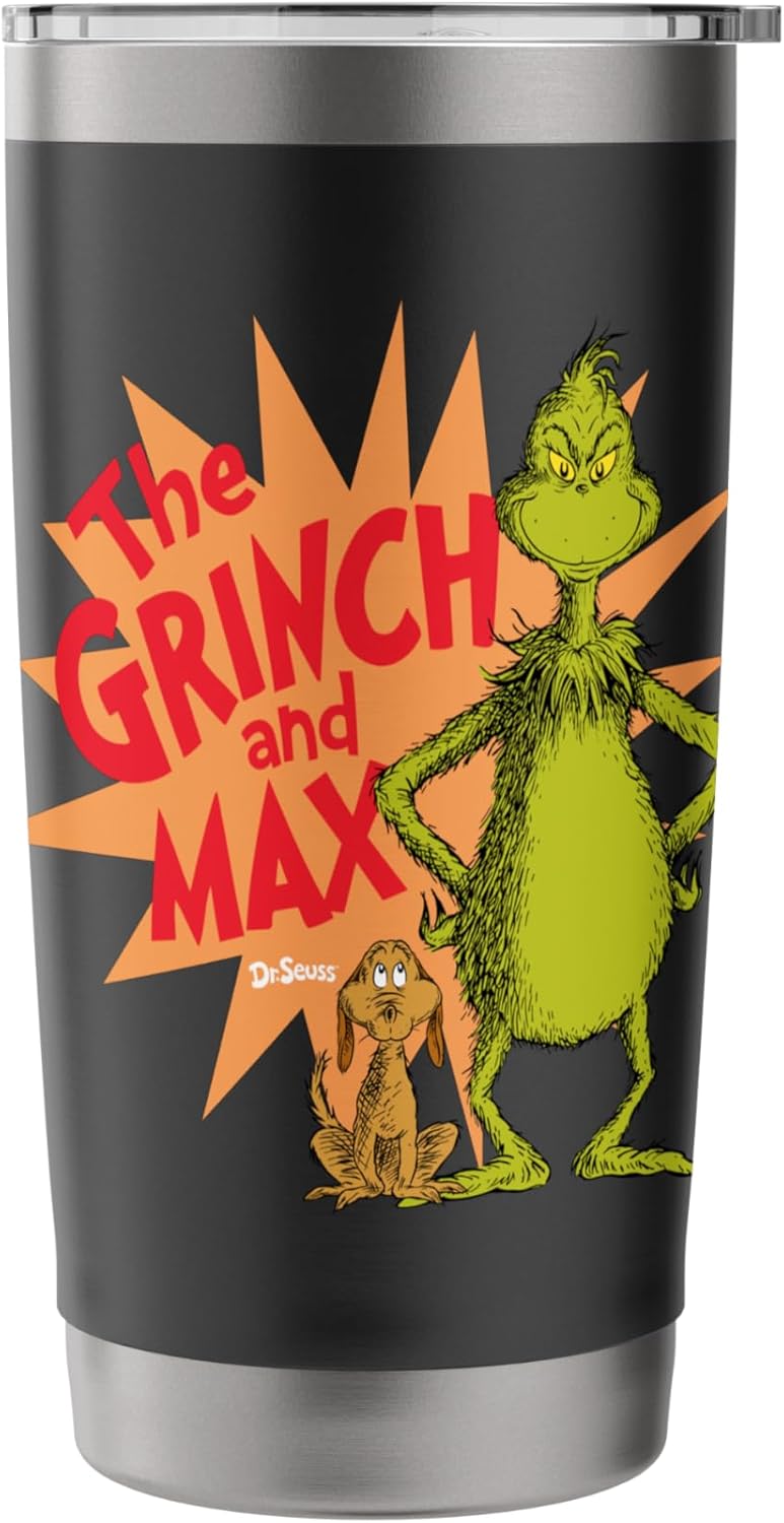 Dr. Seuss Grinch and Max Burst Stainless Steel Insulated Tumbler - Image 3