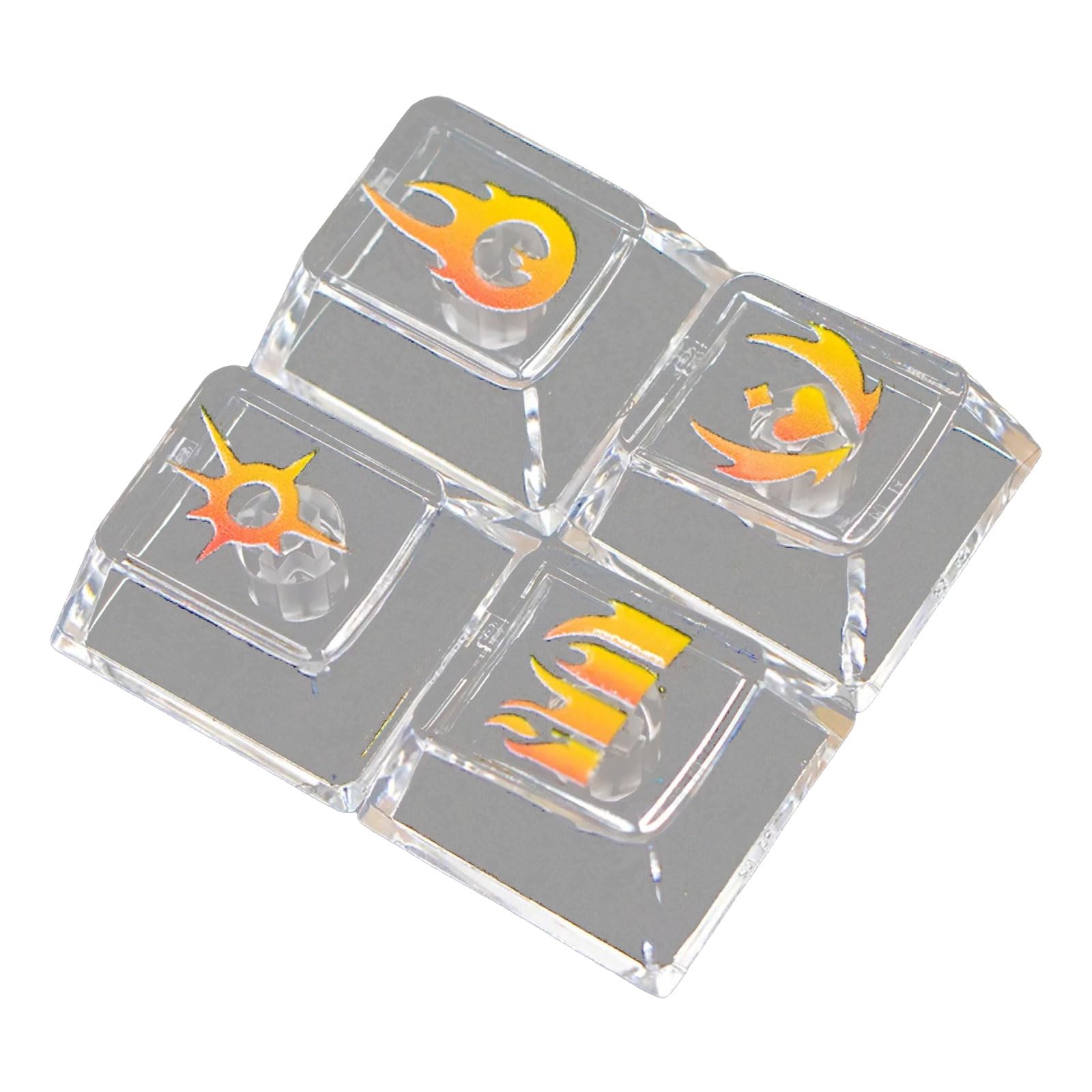 yanwuwa 4pcs Personalization Keycap Wear Resistant Keycaps for Gaming Typing Comfort and Mechanical Keyboards Fit Original Height Translucent Keycaps