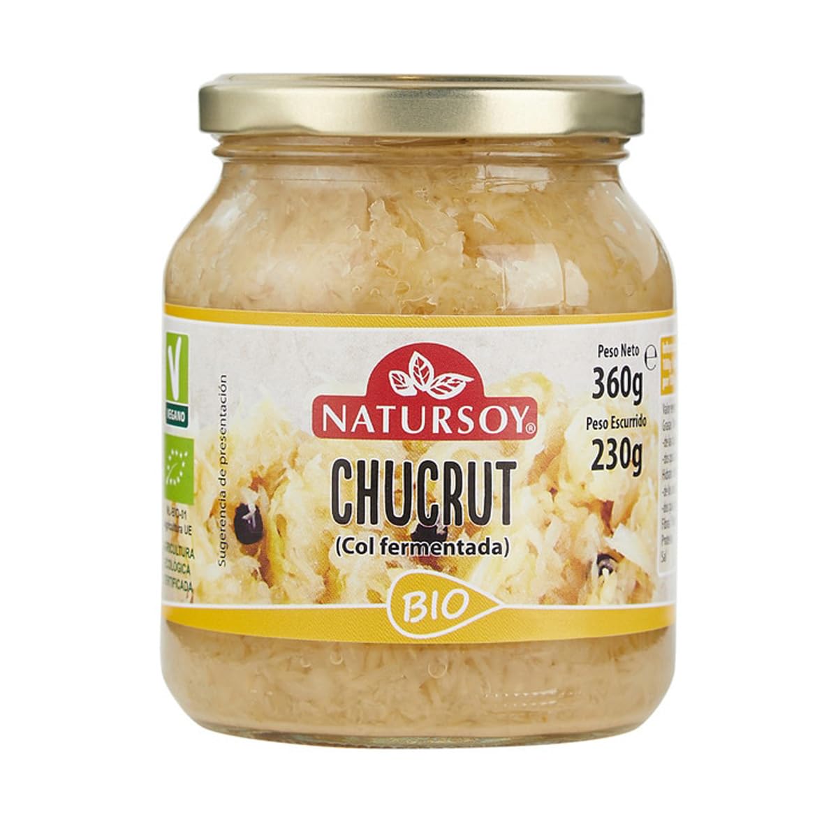 NATURSOY CHUCRUT 360gr. BIO – soin conçu pour une utilisation régulière, s'intègre facilement dans une routine de tous les jours, poids 360 g et convient à ceux qui privilégient des produits efficaces