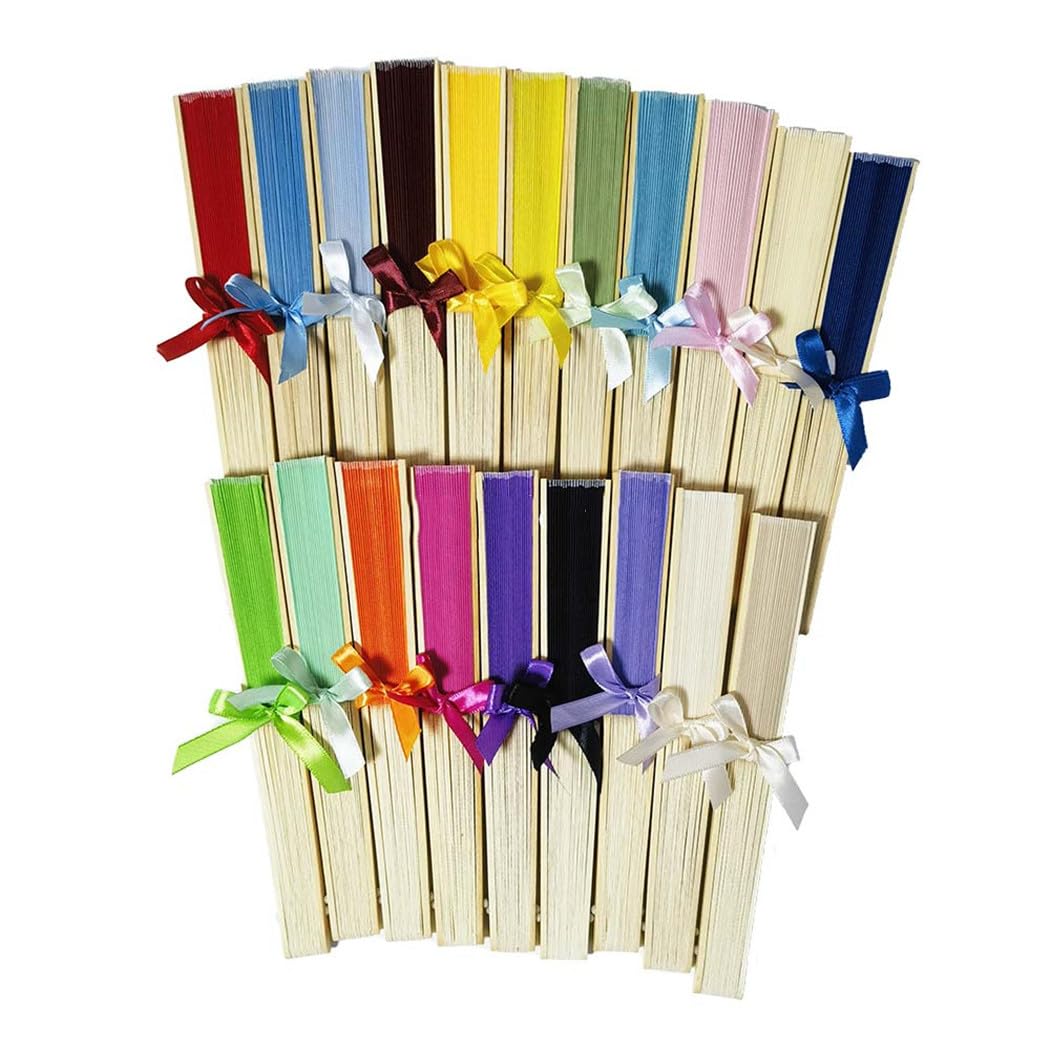 20-80Pcs Personalisieren Hochzeit Party Gefälligkeiten Für Kinder Geburtstag Geschenk Bambus Tuch Hand Fan Mit Geschenkbox Für Gast