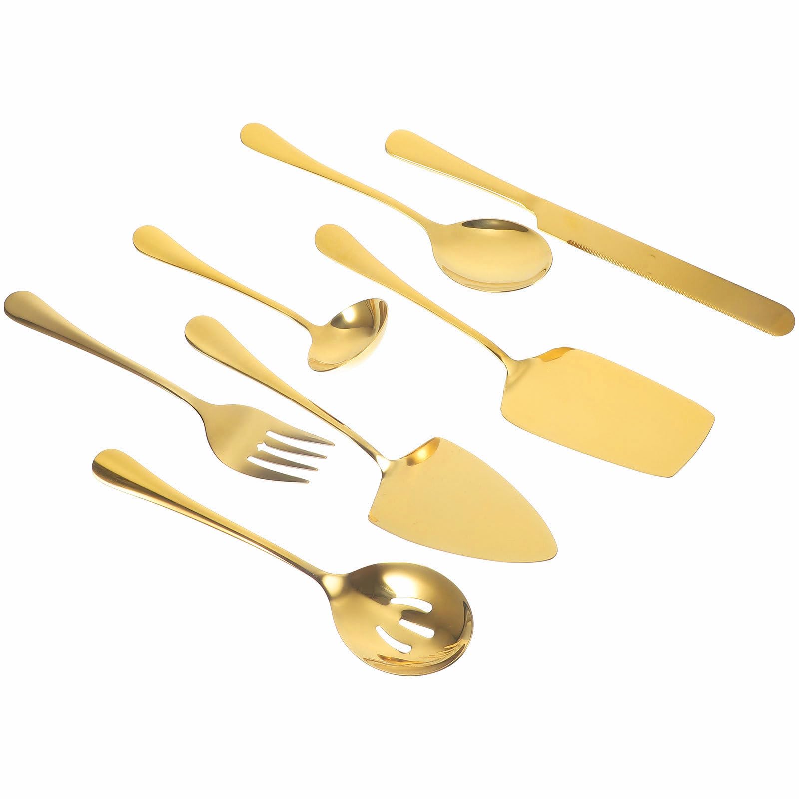 Healeved Set Posate da Portata Design Minimalista in Inossidabile Oro Resistenza All'usura per Torte e Pizza per Ristoranti e Panetterie