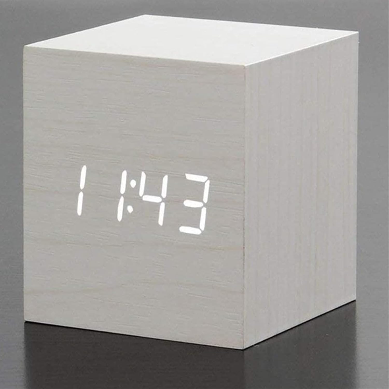 JIAYOUSHENG Wooden LED Digital Alarm Clock