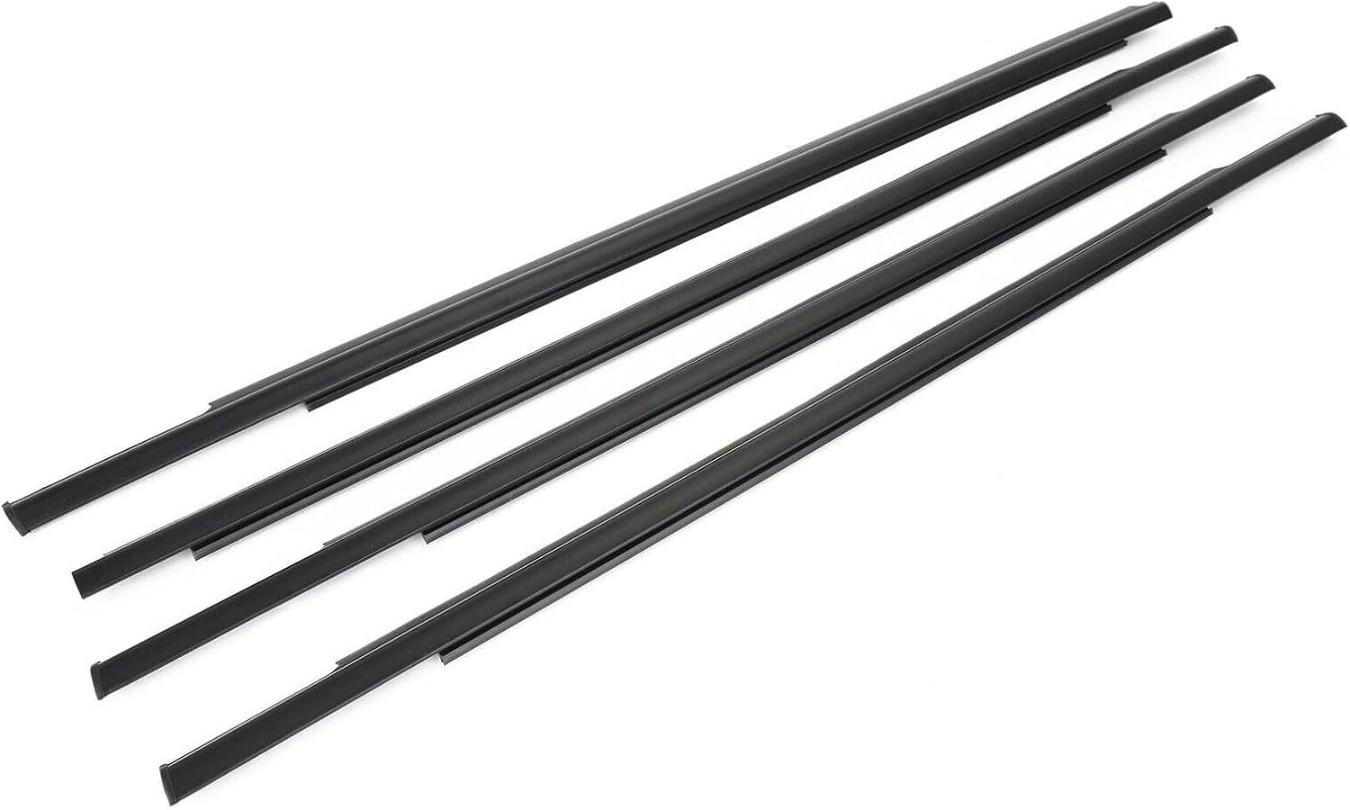Molding and Trim Left Driver Right Passenger Side Black Body Weatherstrip Window Moulding Seal Belt Outside for Mitsubishi for Outlander 2006-2012