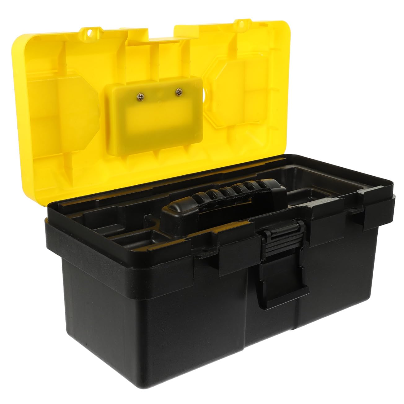 jojofuny Cassetta degli Attrezzi in Plastica Manico, Grande Capacità e Chiusure di Sicurezza, Resistente e Impilabile per Utensili da Lavoro e Piccole Parti