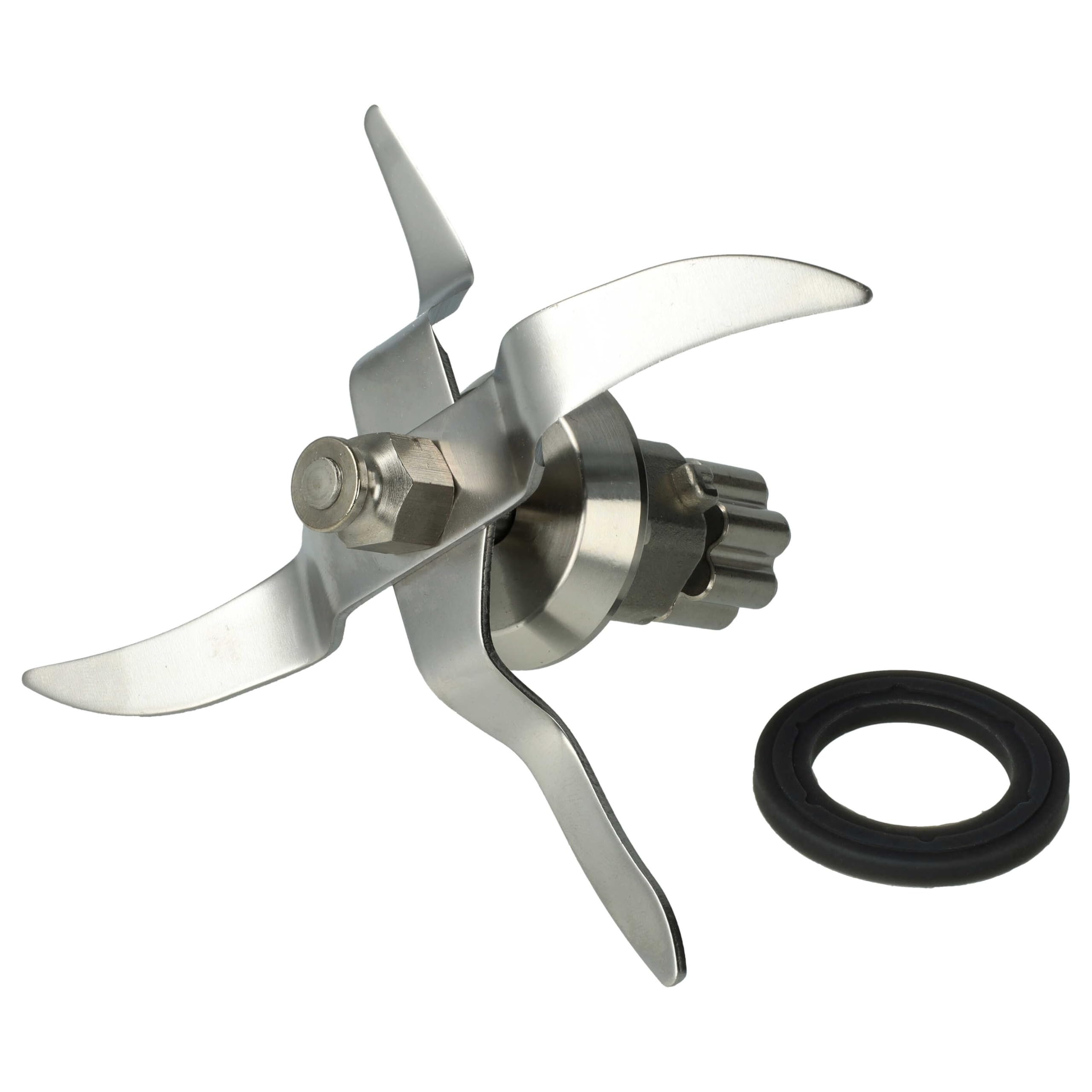 vhbw gruppo lame compatibile con Silvercrest SKMK1200C3, 389505, SKMK1100A1 robot da cucina - Con 4 lame in acciaio inox