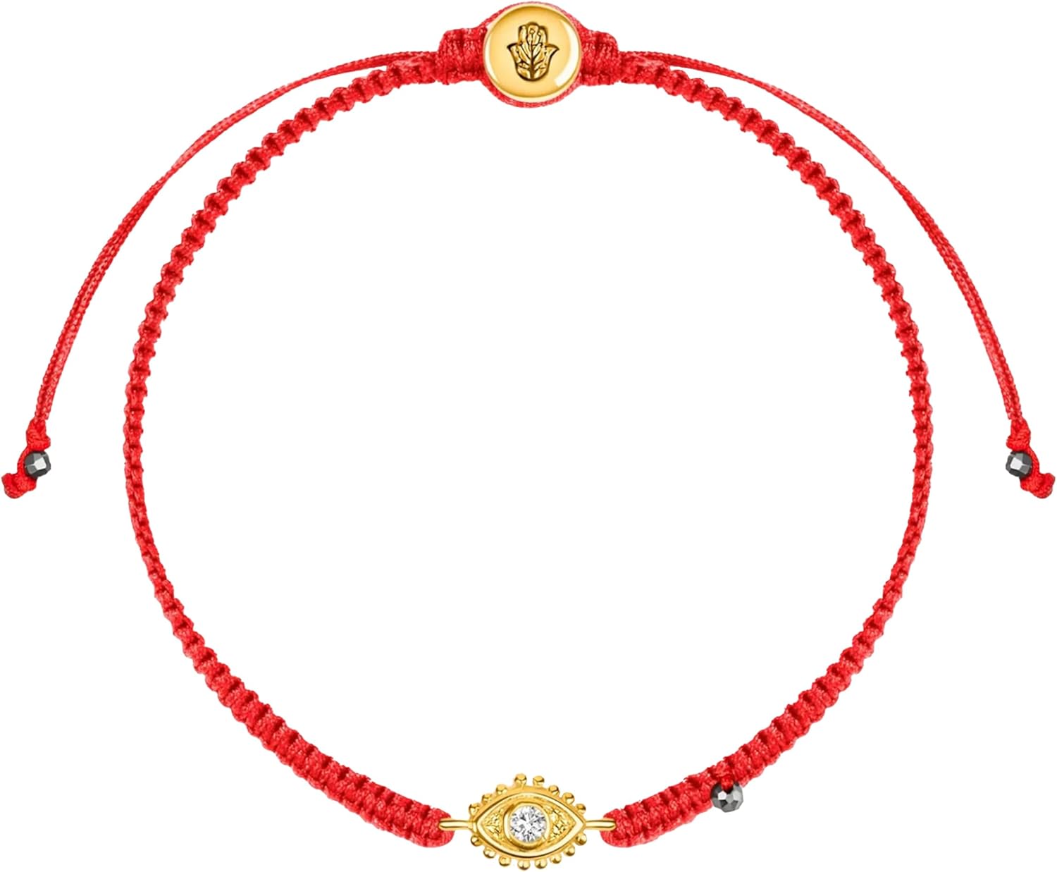 KARMA AND LUCK Powerful Protection, Red String Bracelet & Evil Eye Charm for Women with Genuine Gemstone, Size 5.5"-7.5”