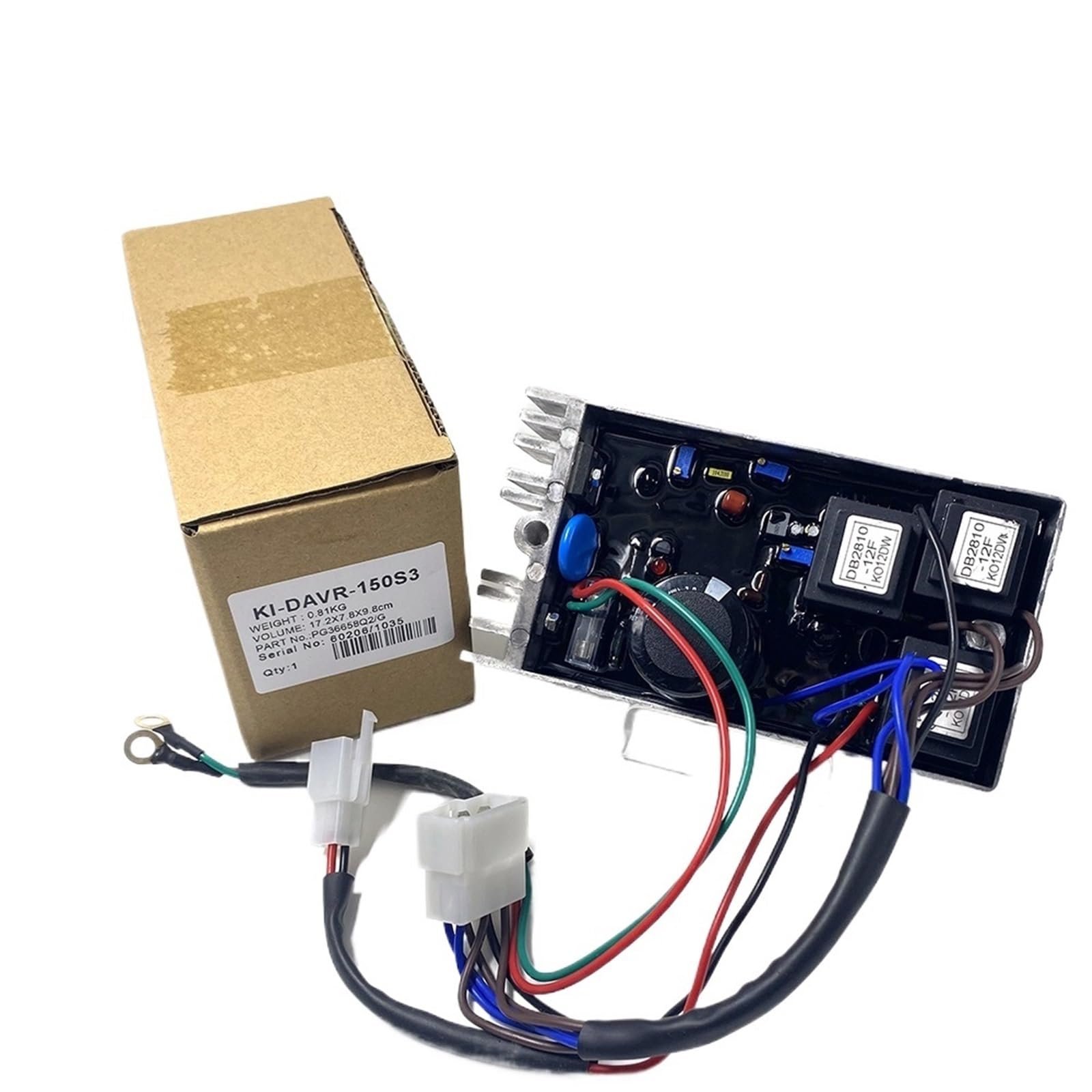 Nvsfzgiyg 150S3 Aluminum Shell 1Pcs Ki-Davr-150S3 Generator Avr Automatic Voltage Regulator 380V Three Phase For 15Kw Genset Stabilizer Aluminum Shell