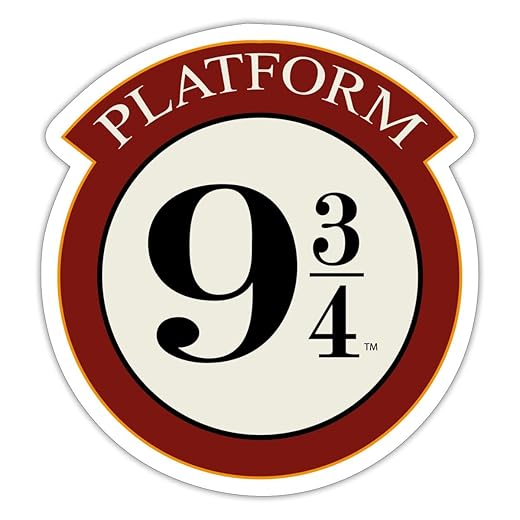 Spreadshirt Harry Potter Platform 9 3/4 Stickers, 10 x 10 cm, Matt White