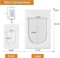 Vista 7 de Puerta inteligente electrónica para mascotas AJKJ, puerta automática para perros con 3 modos, puerta electrónica con sensor de batería con 1 llave