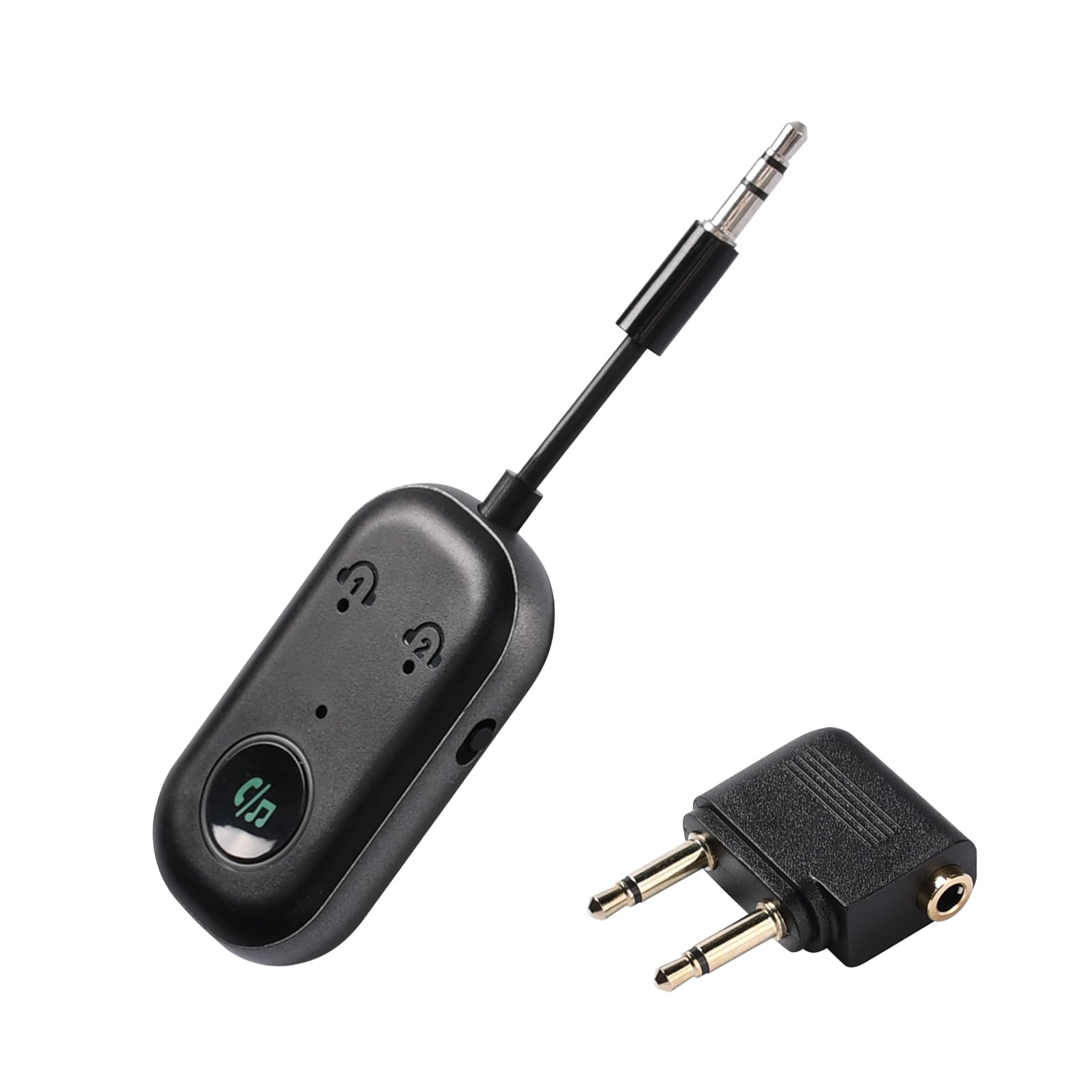 Bluetooth 5.3 Adattatore Trasmettitore, 2-in-1 Ricevitore Trasmettitore Bluetooth, 3.5mm AUX Jack Trasmettitore per Tv,Aereo,Laptop,Auto,AirPods,Telefono Mobile,Car Audio Systems,Tablet