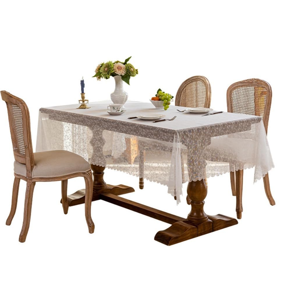 Pastoral Tablecloth Embroidered Lace Wedding Decoration (35.43 * 35.43 in)