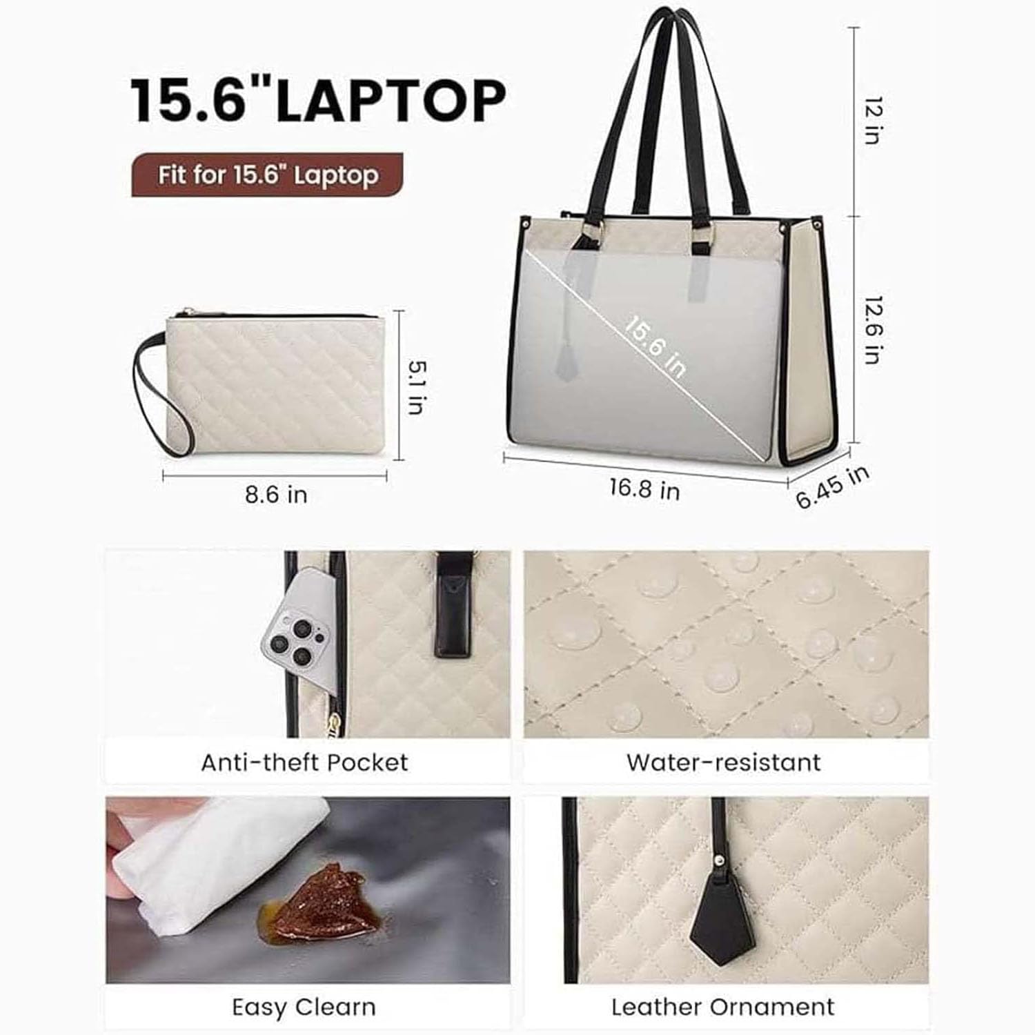 De Ultimate 2 In 1 Tote Bag Lunch Bag Combo, Grote Draagtas met Lunchcompartiment, 15,6 Inch Laptopzak Met Geïsoleerde Lunchcompartiment, Voor Zaken, Werk(#D De Ultimate 2 In 1 Tote Bag Lunch Bag Combo, Grote Draagtas met Lunchcompartiment, 15,6 Inch Laptopzak Met Geïsoleerde Lunchcompartiment, Voor Zaken, Werk(#D