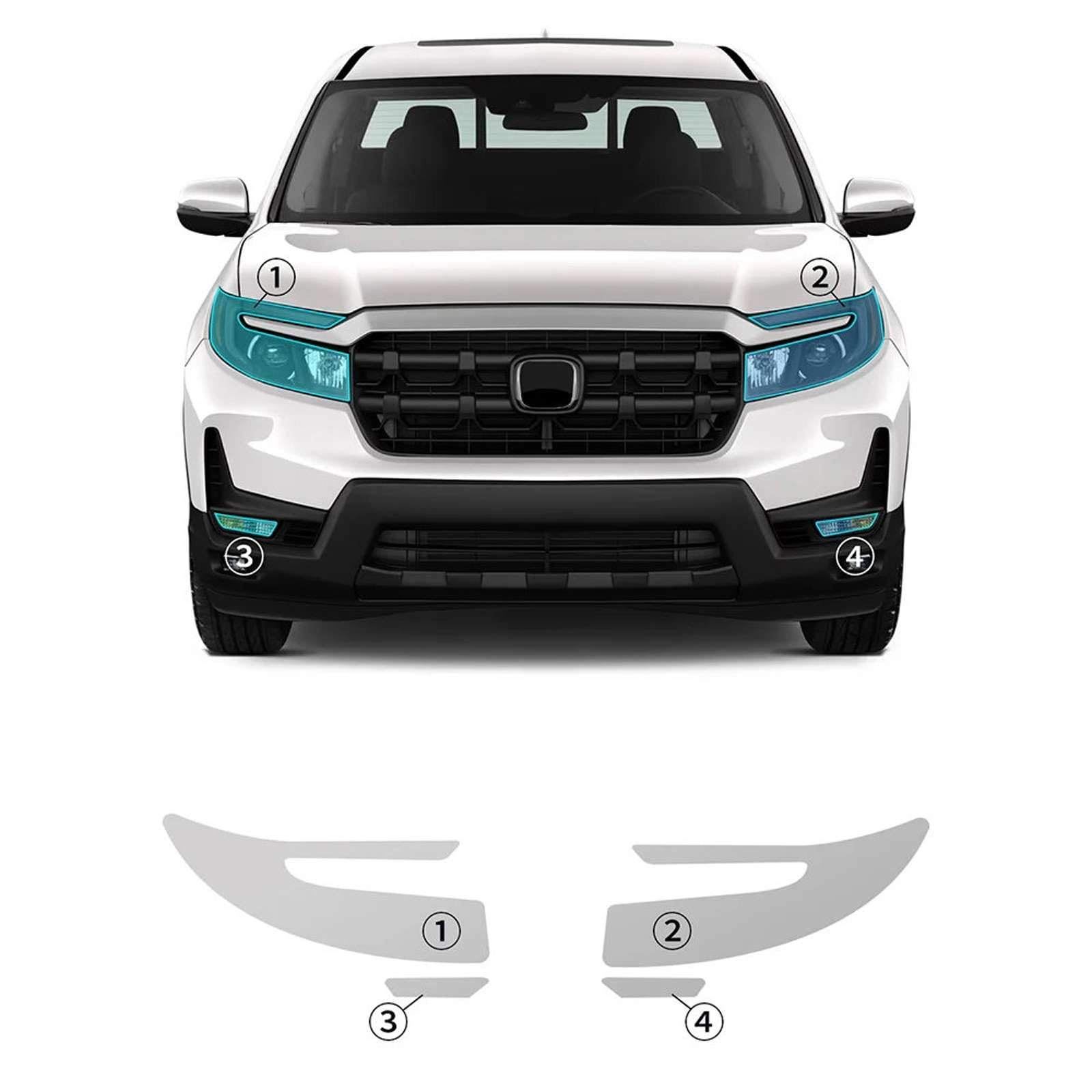 Film protecteur phare Honda Ridgeline 2025 contre les gravillons