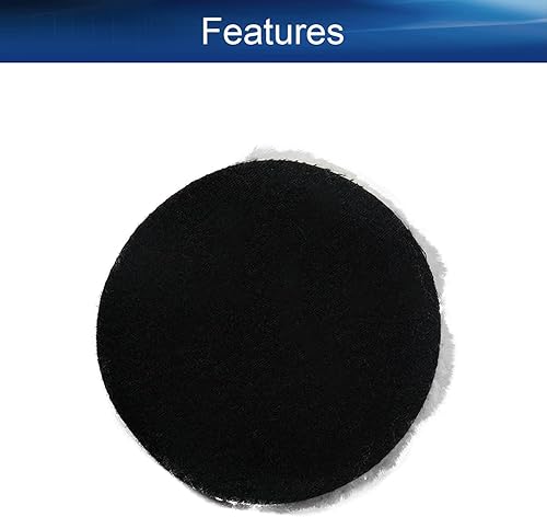 Miniatura 3 de Auniwaig Almohadilla de pulido de lana, almohadillas de pulido de piel de oveja suave de 5 pulgadas con gancho y bucle, almohadilla de corte de lana