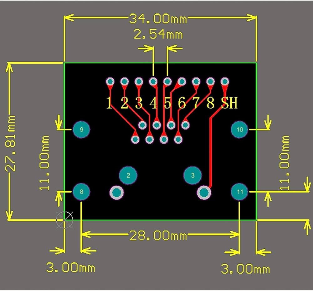 QIANRENON RJ45 Quick Connect Ethernet Adattatore RJ45 8P8C Femmina a 8 Pin  Crimpare Terminale rete Connettore RJ45 senza saldature Modulo zoccolo di  rete, per LAN CAT5/6/7 Audio analogico GPIO : : Fai