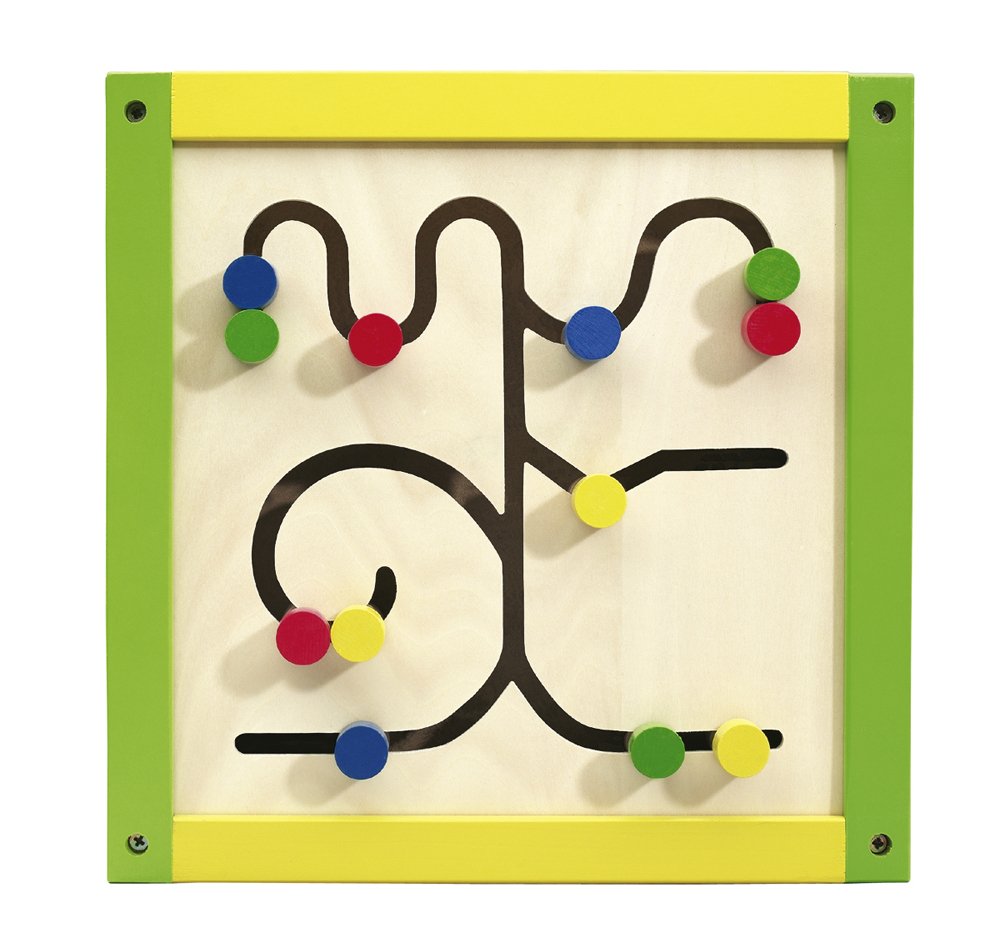 Eichhorn 100003685 - Holz-Spielcenter, inklusive Motorikschleife, Uhr, Xylophon, Motorikspiel und Tafel, 30 x 30 x 58 cm