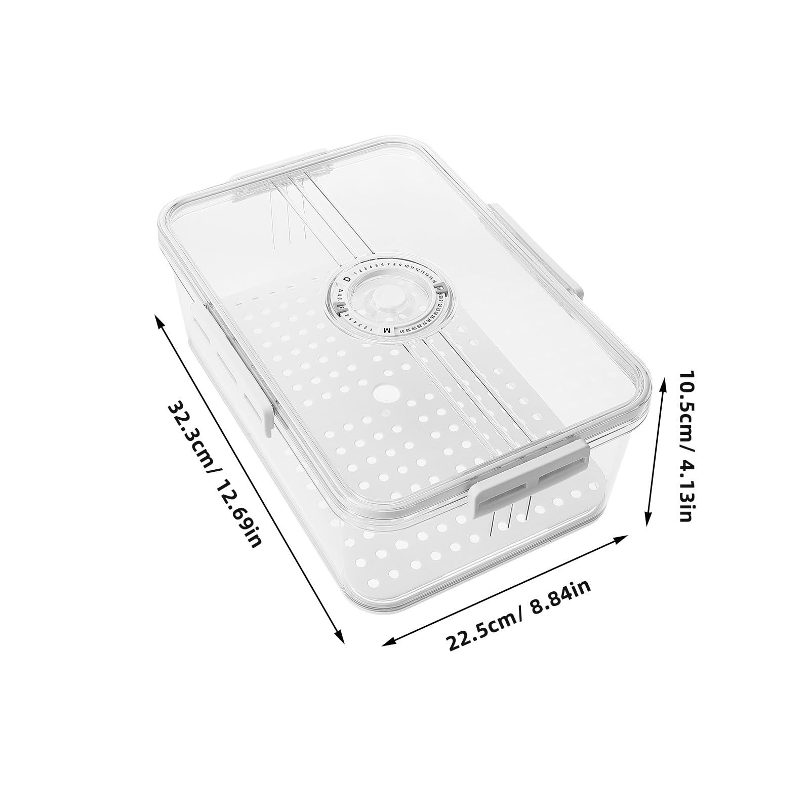 Boîte à Hermétique Rangement Compact en Plastique Couvercle, Conservation Fraîcheur Cuisine Comptoir, pour Maison