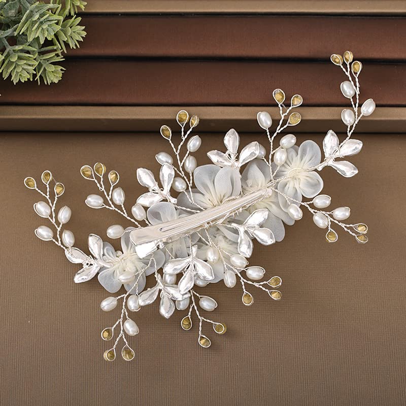 Miniatura 4 de Flores de novia para el cabello de boda, vides, pieza de pelo de cristal, accesorios para el cabello de novia para mujeres y niñas