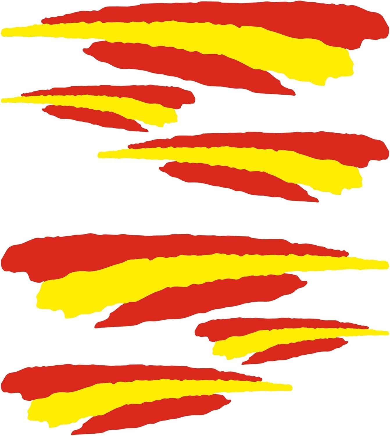 Déco Véhicule Sport Autocollants Drapeau Italie - Lot De 6 Stickers Sport Racing - Voiture, Moto, Casque Stickers Moto