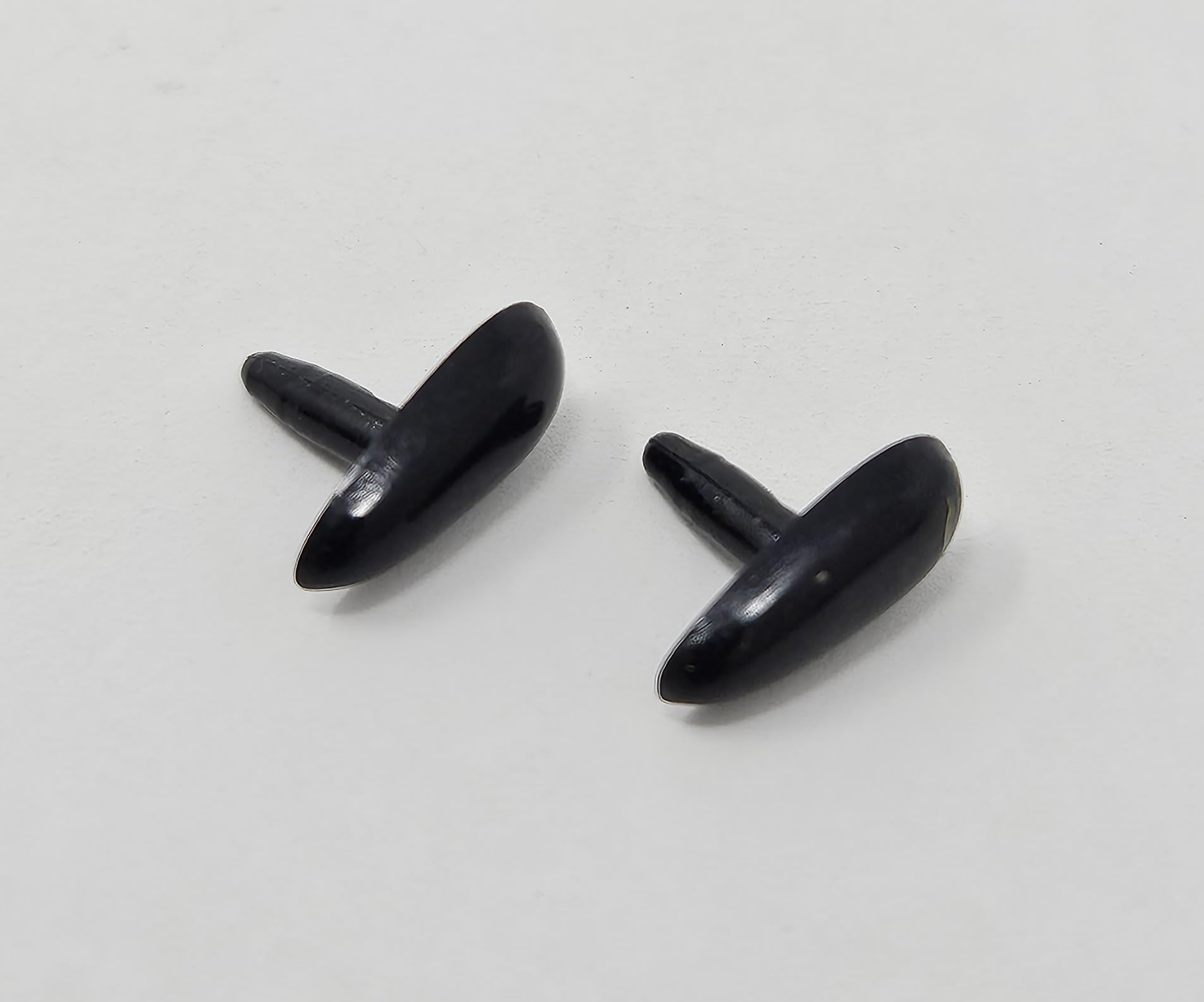 Zim's 8mm Long Solid Black Plastic Safety Eyes for Craft Amigurumi Dolls or Puppets (Pack of 144)