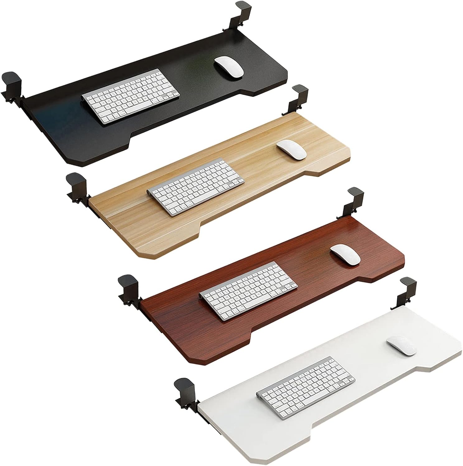 V3VOGUE PushPull Wooden Keyboard Tray with 36cm Ball