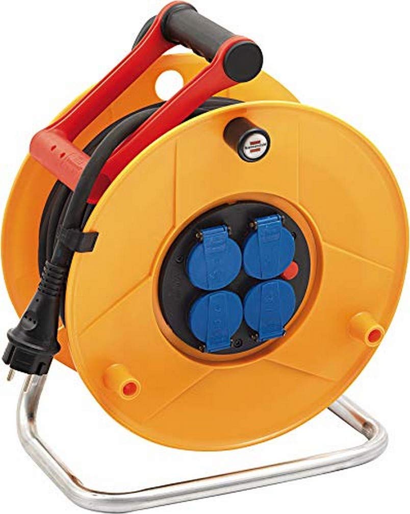 Brennenstuhl 1206941 - Avvolgicavo elettrico Standard Pro, IP44 25 m H07RN-F 3G2,5