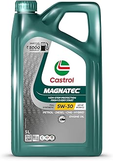 Castrol MAGNATEC STOP-START 5W-30 Full Synthetic Engine Oil for Petrol, Diesel and CNG Cars 5L