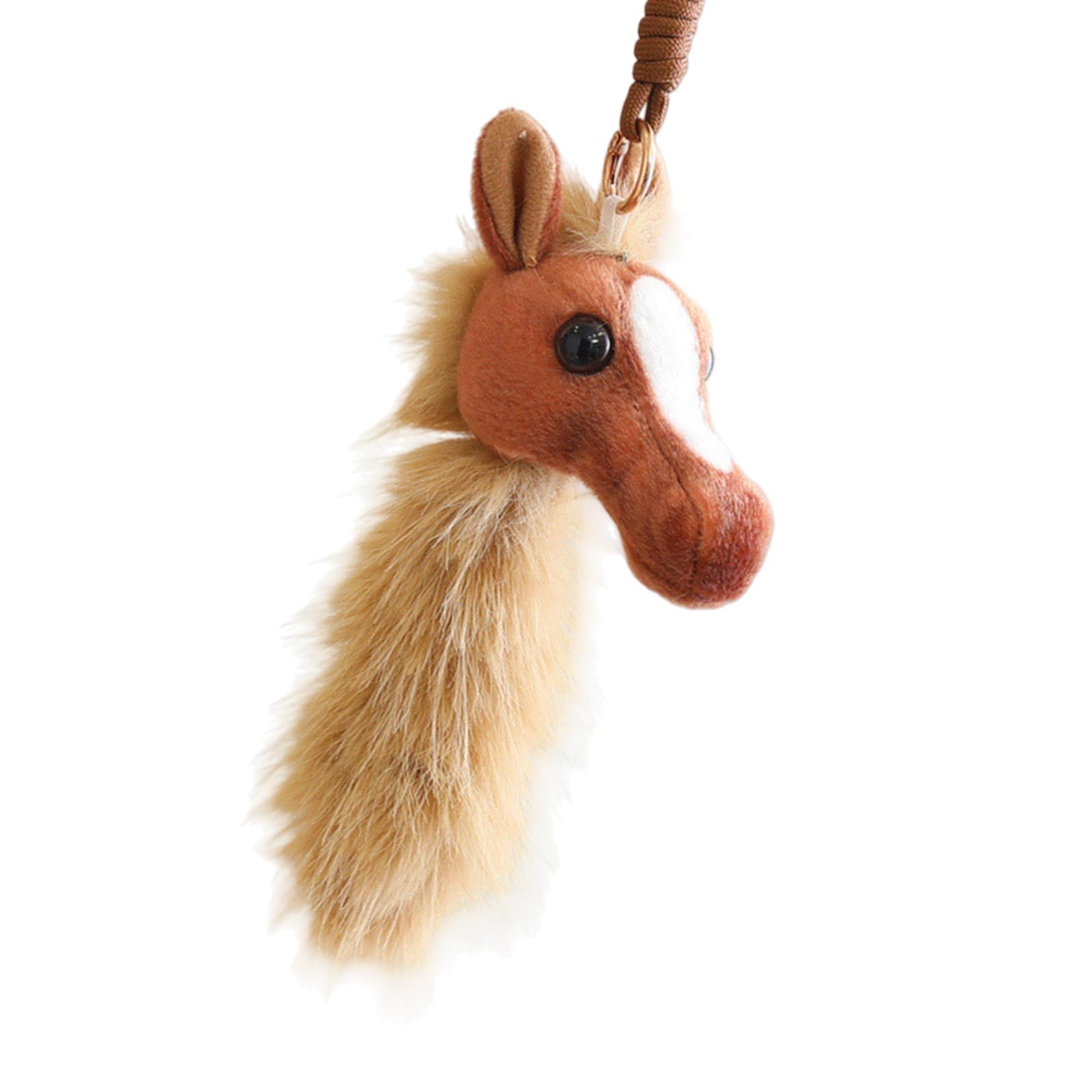 Adorable Cartoon Horse Head Plush Pendant Holidays Birthdays Home Decoration Safe Materials Ornament Soft Plush