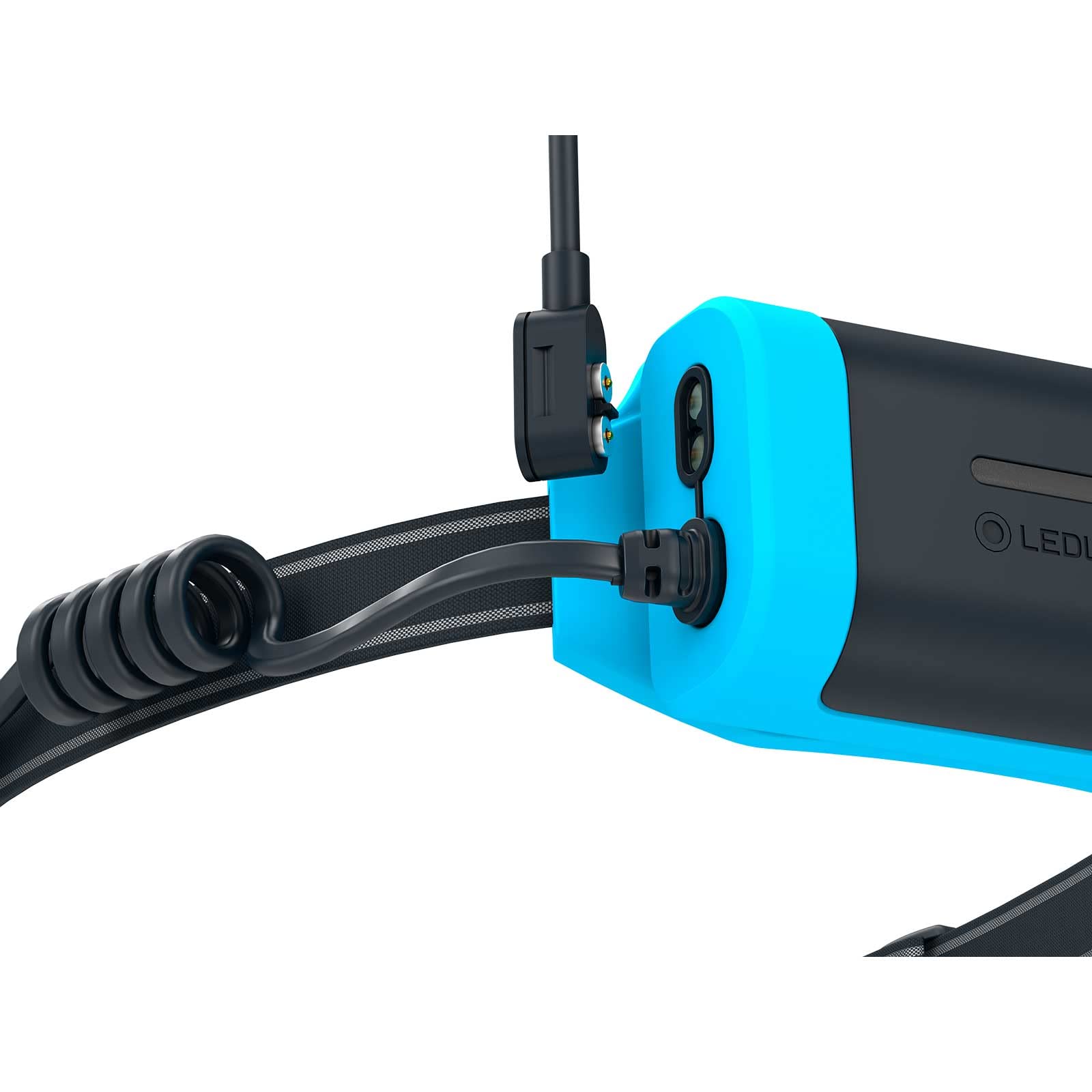 Ledlenser NEO9R - Lampe frontale rechargeable LED avec sangle de poitrine, ultra-lumineuse de 1 200 lm, 120h d'autonomie, bandeau réfléchissant- Pour le trail-running, la randonnée, le cyclisme - Bleu