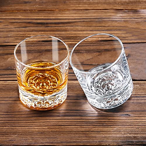 Paracity WHISKEY GLASSES SET OF 2 Whiskey Glasses, Lion Pattern Thick Bottom thumb #4
