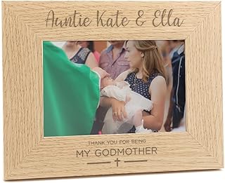 Personalised Godmother Photo Frame/Personalised Godmother Gifts From Godson or Goddaughter/Godmother Christening Gifts/Godmother Thank You Gifts - 6x4 5x7 8x6 wooden picture frames available!