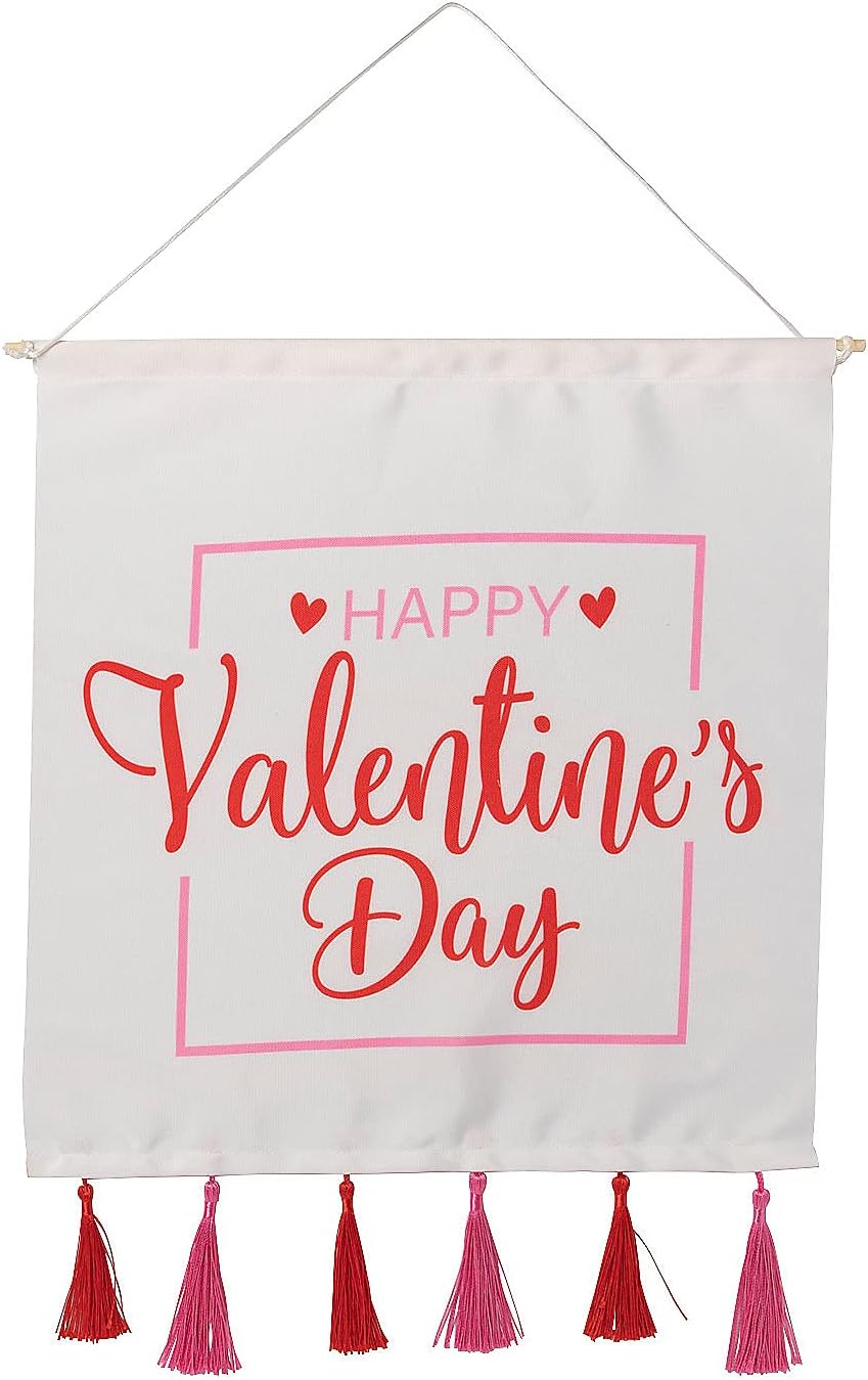 Valentine's Day Banner With Tassels - Party Decor - 1 Piece
