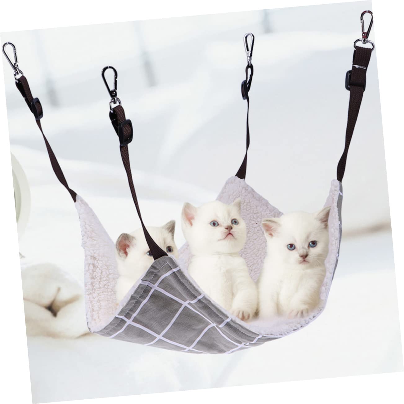 Beaupretty 3pièces Hamac pour Chats Double Couche Toile Lit Suspendu Chaud Et Respirant Panier Confortable pour Chats Et Chiens De Petite s