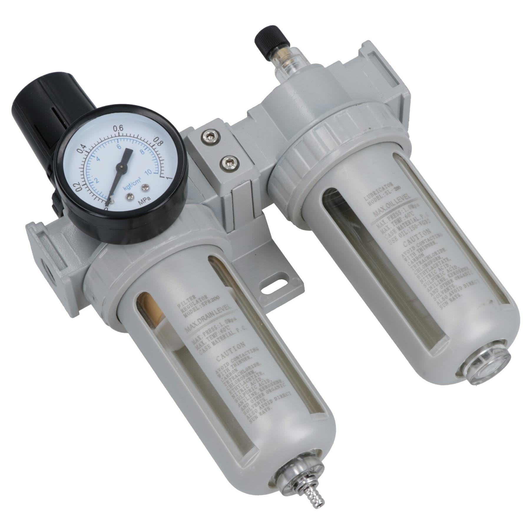 Air Tool / Line Compressor Regulator Lubricator and Water Trap with Filter TE379