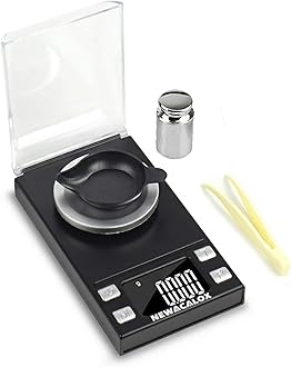 100 x 0.001g Digital Milligram Pocket Scale, High Sensitivity Portable Reloading Weighing Jewelry Power MG Scale with 50g Calibration Weights (Black)